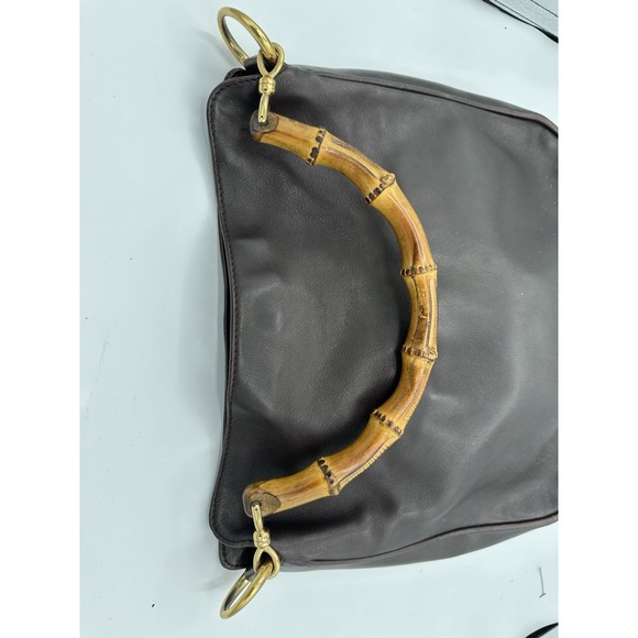 Gucci Vintage Bamboo Shoulder Bag Leather Brown Leather Shoulder Bag Bag - Picture 16 of 16